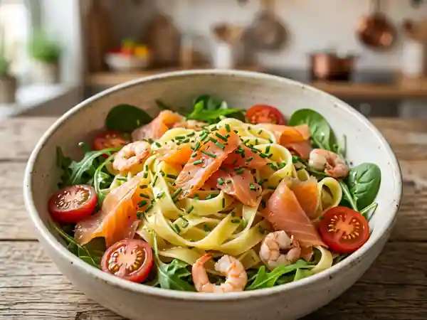 Tagliatelles Marines au Citron et Poissons Fumés - Photo de présentation