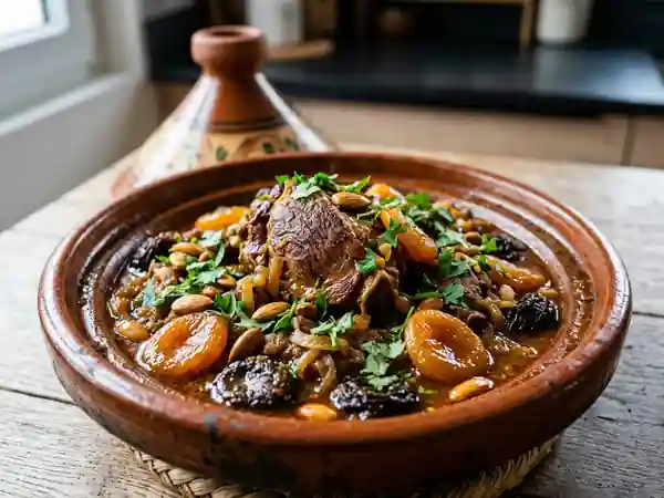 Tajine d'agneau fondant aux fruits secs - Photo de présentation