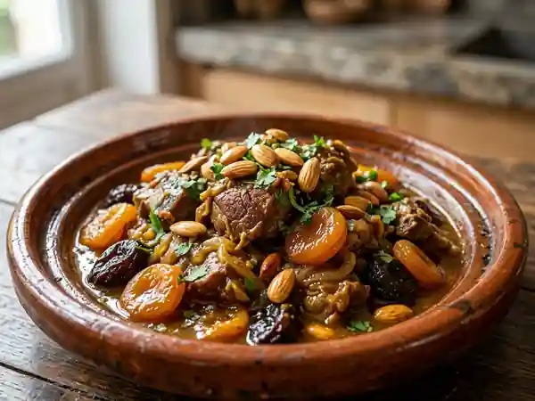 Tajine d'agneau aux fruits secs fondant et parfumé - Photo de présentation