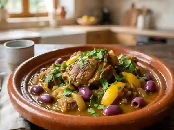 Tajine d'agneau fondant au citron confit - Photo de présentation