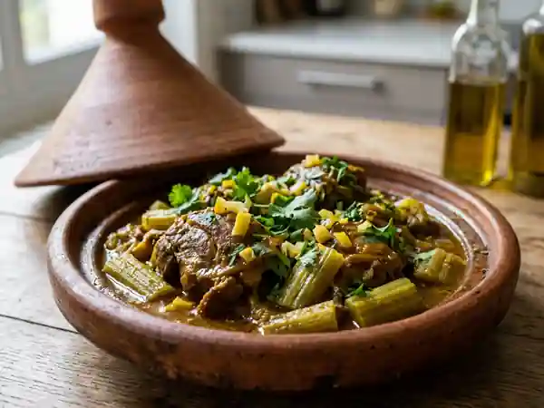 Tajine d'agneau fondant aux cardons - Photo de présentation