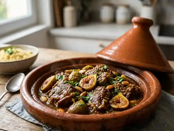 Tajine d'agneau fondant aux figues et miel - Photo de présentation