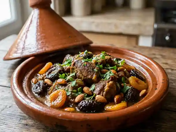 Tajine d'agneau fondant aux fruits secs - Photo de présentation