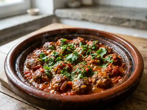 Tajine de boulettes fondantes bœuf et coriandre - Photo de présentation