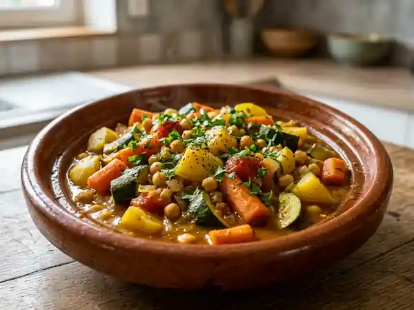 Tajine de légumes variés aux épices douces - Photo de présentation