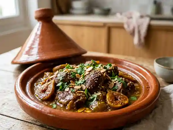 Tajine de mouton fondant aux figues et miel - Photo de présentation