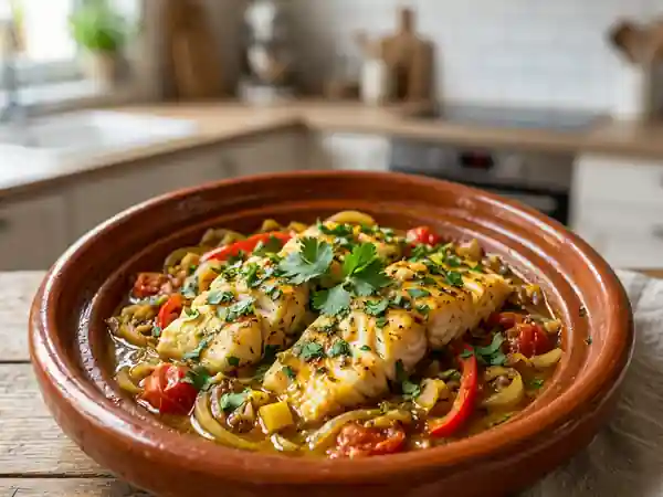 Tajine de poisson aux saveurs marocaines - Photo de présentation