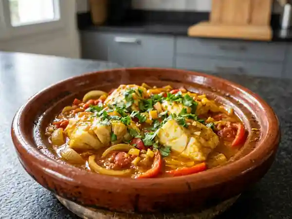 Tajine de Poisson Fondant au Citron Confit - Photo de présentation