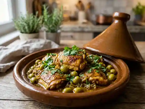 Tajine de Poulet aux Olives et Banyuls : Recette Authentique et Savoureuse - Photo de présentation