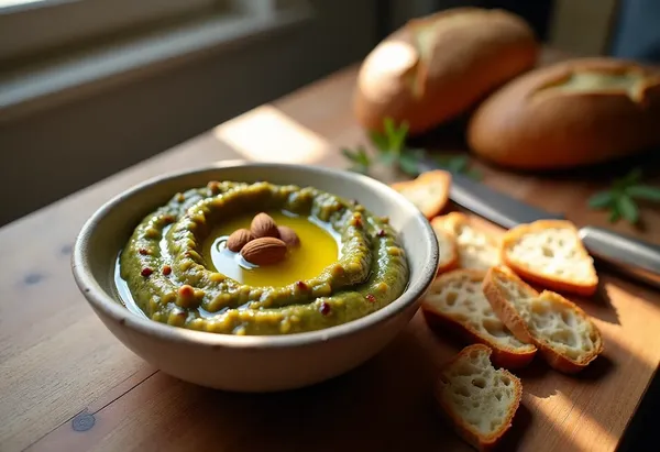 Tapenade gourmande aux olives vertes et amandes croquantes