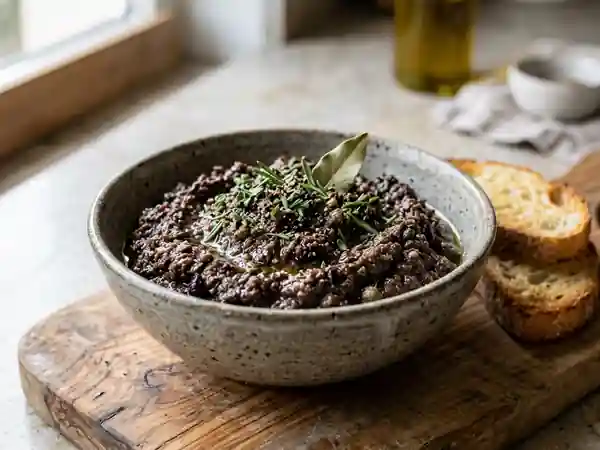 Tapenade noire onctueuse et corsée - Photo de présentation