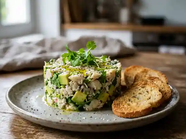 Tartare d'avocat et crabe frais, recette légère et gourmande - Photo de présentation