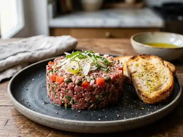 Tartare de bœuf à l'italienne : recette fraîche et savoureuse - Photo de présentation
