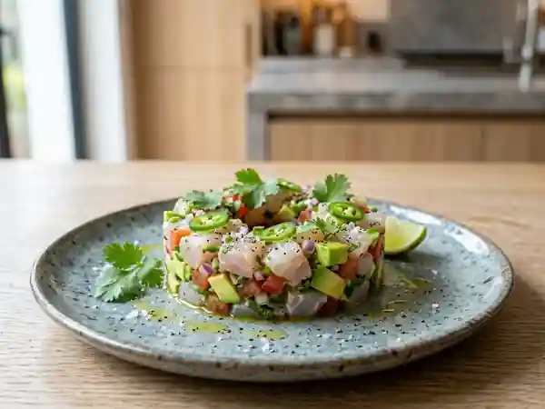 Tartare de Daurade au Citron Vert et Jalapeño - Photo de présentation