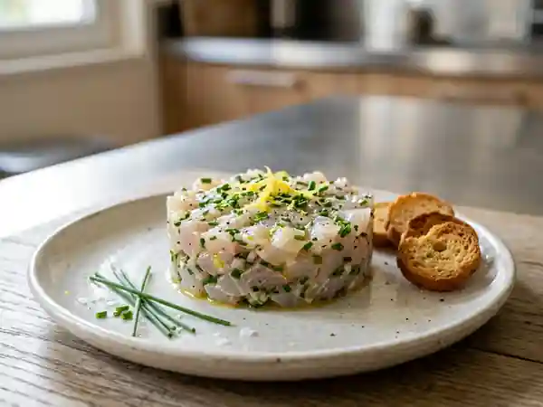 Tartare de daurade citronné et fondant - Photo de présentation