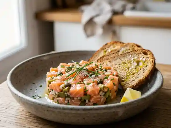 Tartare de saumon fondant et acidulé - Photo de présentation