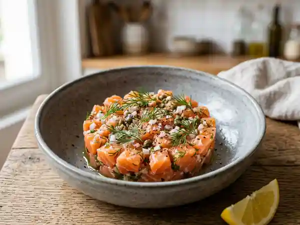 Tartare de saumon frais facile et rapide - Photo de présentation