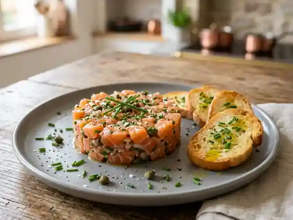 Tartare de saumon onctueux et acidulé - Photo de présentation
