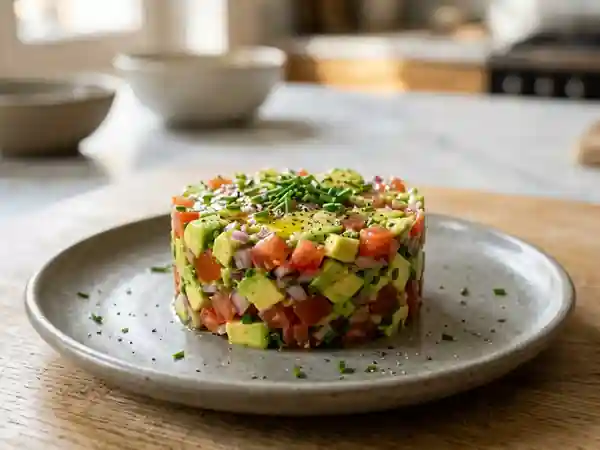 Tartare frais avocat et tomate : recette facile et gourmande - Photo de présentation