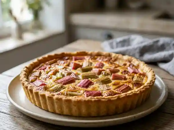 Tarte à la rhubarbe maison : recette facile et gourmande - Photo de présentation