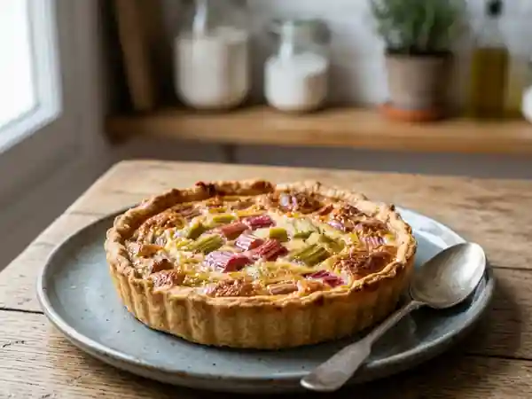 Tarte à la rhubarbe rapide et facile - Photo de présentation