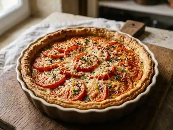 Tarte tomate-moutarde croustillante - Photo de présentation