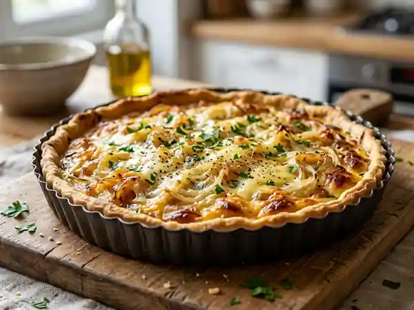 Tarte à l'oignon fraîcheur : recette facile et savoureuse - Photo de présentation