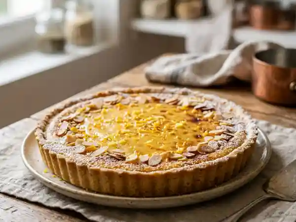 Tarte agrume acidulée et crème d'amande - Photo de présentation