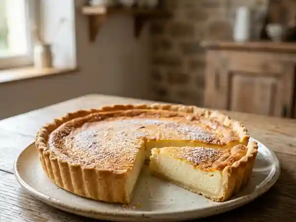 Tarte au fromage blanc onctueuse et vanillée - Photo de présentation