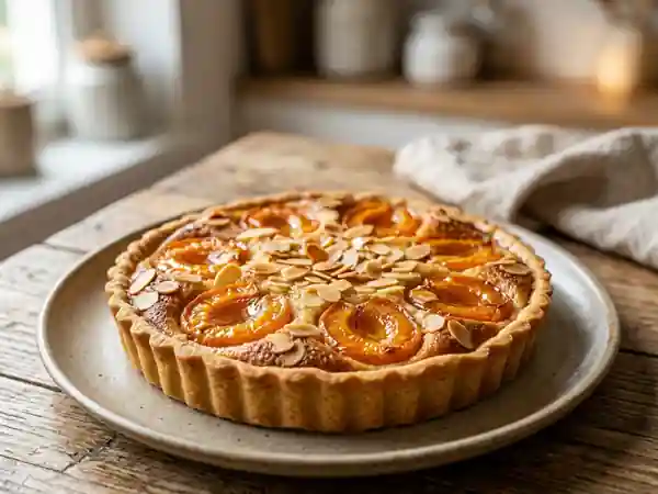 Tarte amandine aux abricots rôtis au miel - Photo de présentation