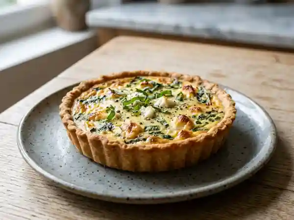 Tarte Fondante au Basilic et Chèvre - Photo de présentation