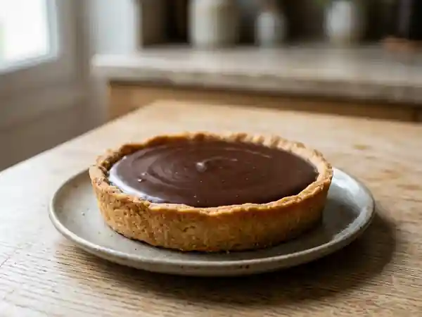 Tarte fondante chocolat et lait concentré - Photo de présentation