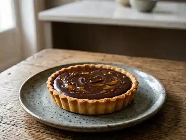 Tarte chocolat noir et marmelade fondante - Photo de présentation