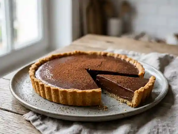 Tartelette fondante au chocolat noir - Photo de présentation