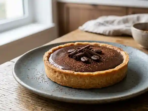 Tarte au chocolat intense et crème moka onctueuse - Photo de présentation