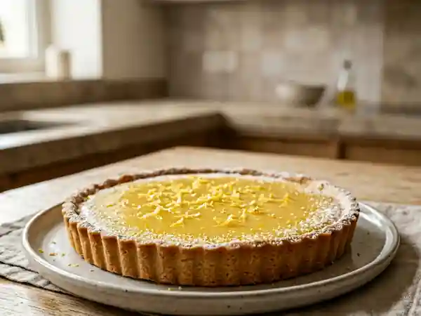 Tarte au citron acidulée et pâte sablée - Photo de présentation