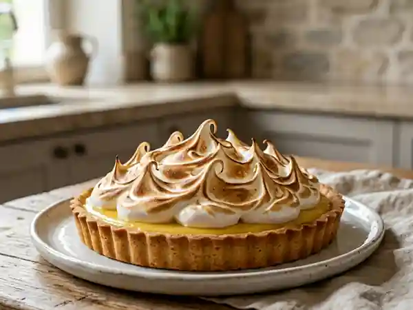 Tarte au citron meringuée fondante et acidulée - Photo de présentation