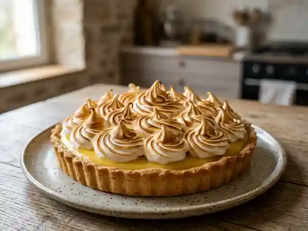 Tarte au citron meringuée acidulée - Photo de présentation