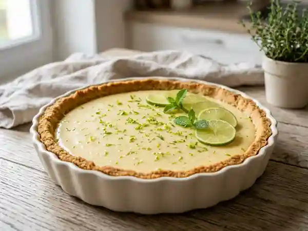 Tarte au citron vert façon Key lime pie de Floride - Photo de présentation
