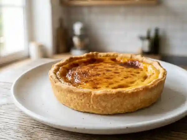 Tarte au flan rapide et onctueuse pour une personne - Photo de présentation