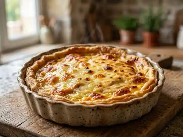 Tarte au maroilles crémeuse et dorée - Photo de présentation