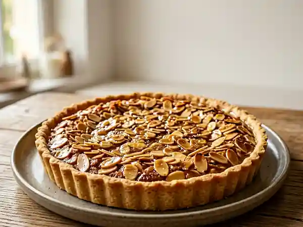 Tarte au miel et amandes fondante et gourmande - Photo de présentation