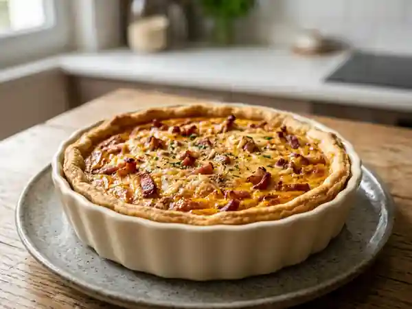 Tarte onctueuse au potiron et lardons fumés - Photo de présentation
