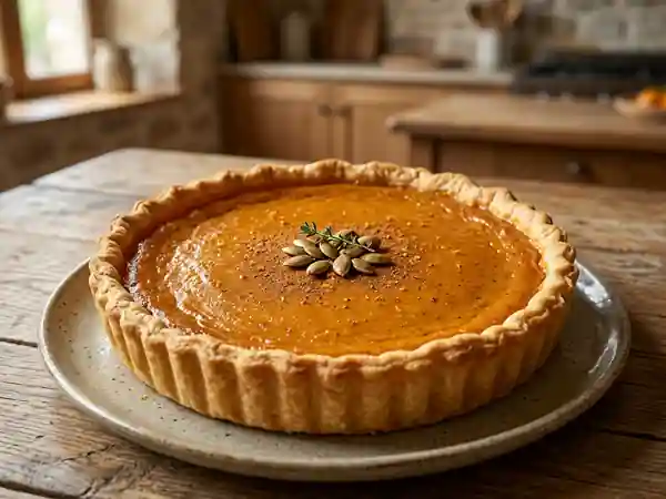Tarte fondante au potiron et cannelle - Photo de présentation