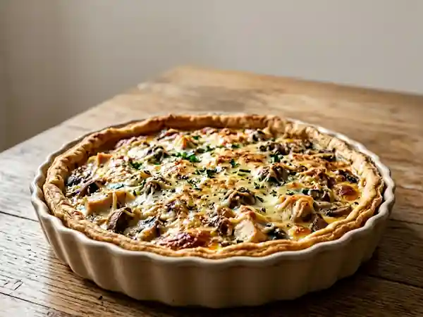 Tarte Onctueuse Poulet et Champignons - Photo de présentation