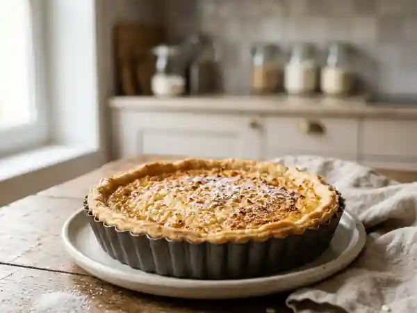 Tarte au riz crémeuse et fondante - Photo de présentation