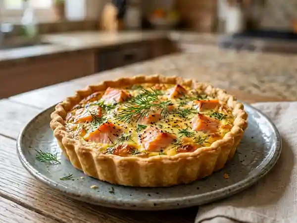 Tarte au saumon fumé gourmande et facile - Photo de présentation