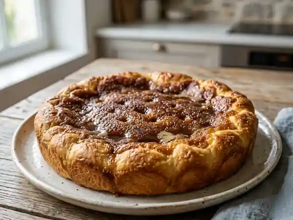 Tarte au sucre ardennaise fondante et beurrée - Photo de présentation