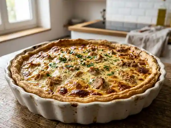 Tarte au thon fondante et béchamel - Photo de présentation