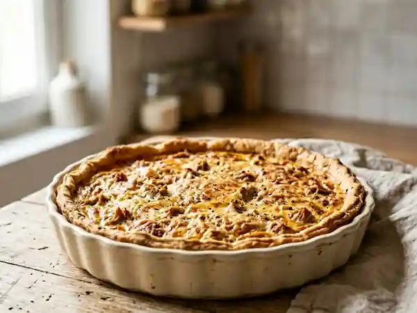 Tarte au thon et moutarde savoureuse - Photo de présentation